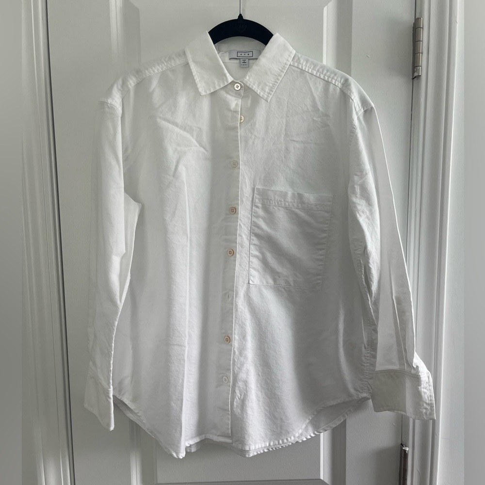 Women’s AYR White Button Down Shirt